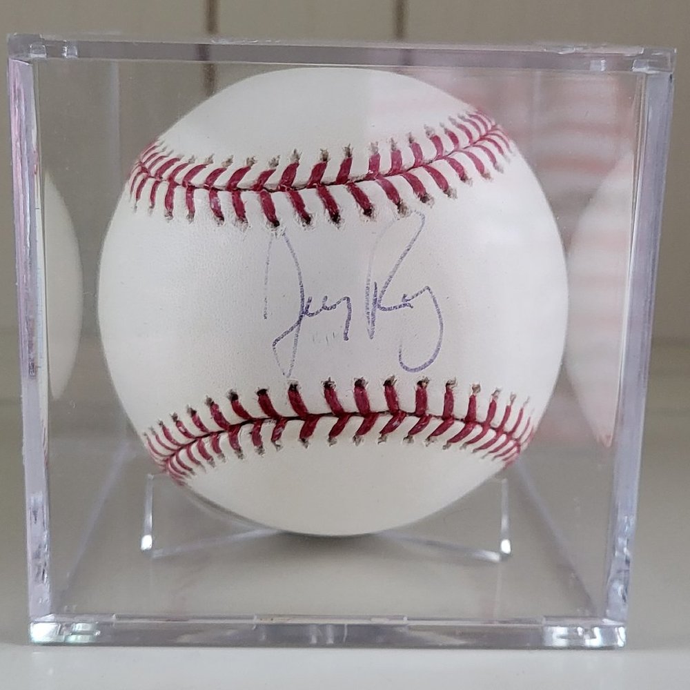 Jerry Remy Autographed MLB Baseball with case